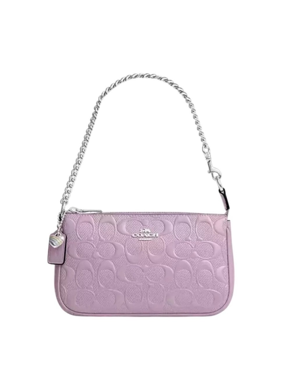 Coach Nolita 19 Lilac Bag with Silver Chain